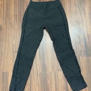 Navy Polka Dot Crop Dress Pants (XS)